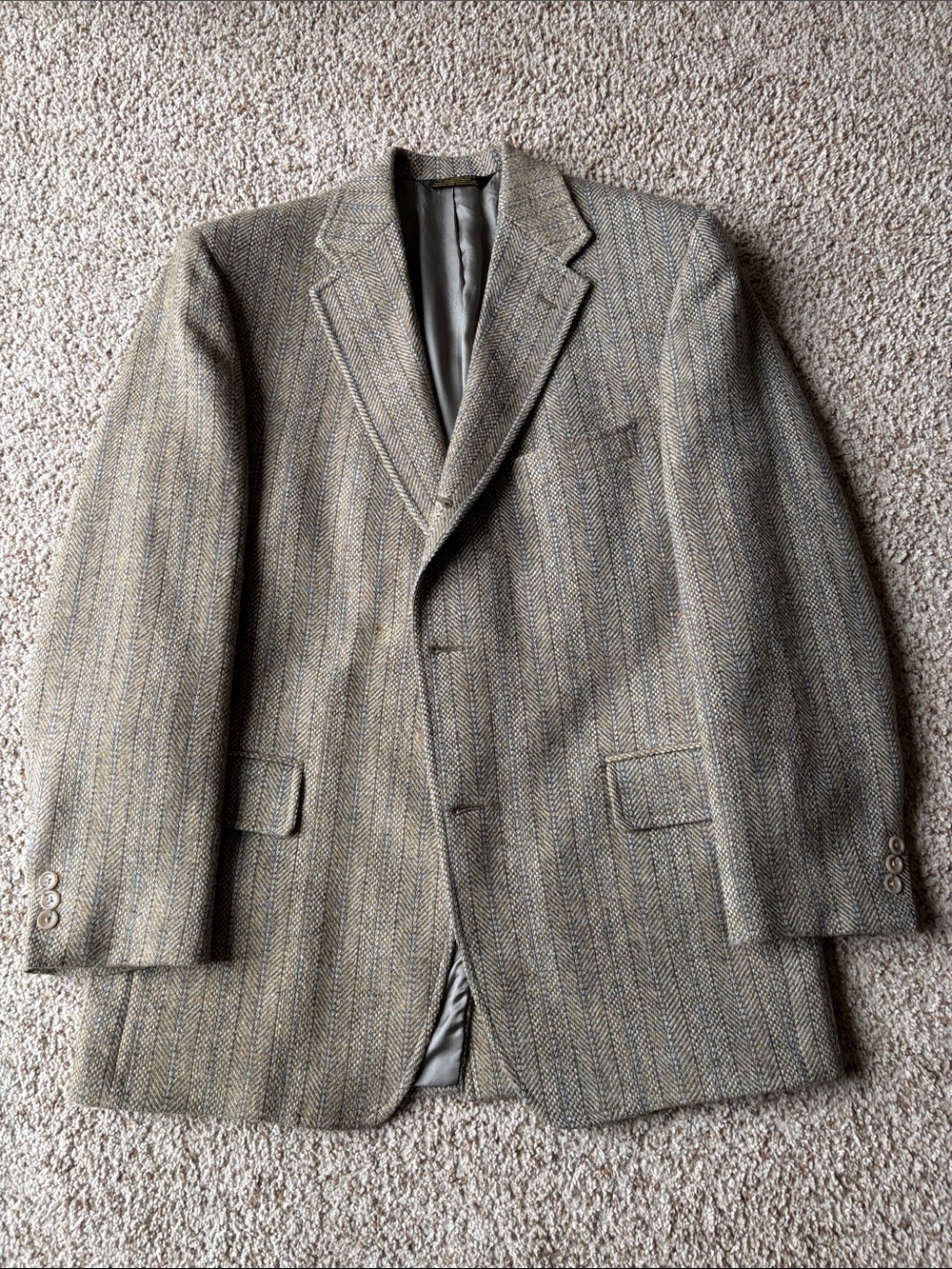 J. Press Men’s Donegal Tweed Herringbone 3 roll 2 Blazer Jacket Trad MIUSA 42 R